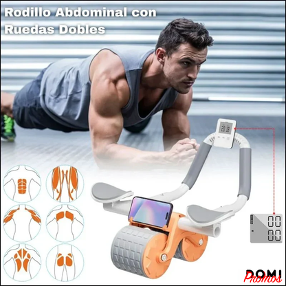 Rueda Abdominal Automática con Soporte para Codos - ¡Entrena en Casa! 🏋️‍♂️✨