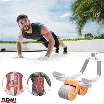 Rueda Abdominal Automática con Soporte para Codos - ¡Entrena en Casa! 🏋️‍♂️✨