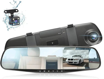 Espejo Retrovisor Dash Cam Full HD Dual |1080p + ENVÍO GRATIS