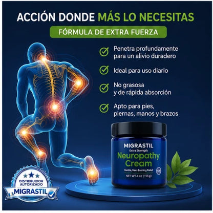 Migrastil™ | Neuropathy Cream para Recuperar tu Descanso y Movilidad 💙