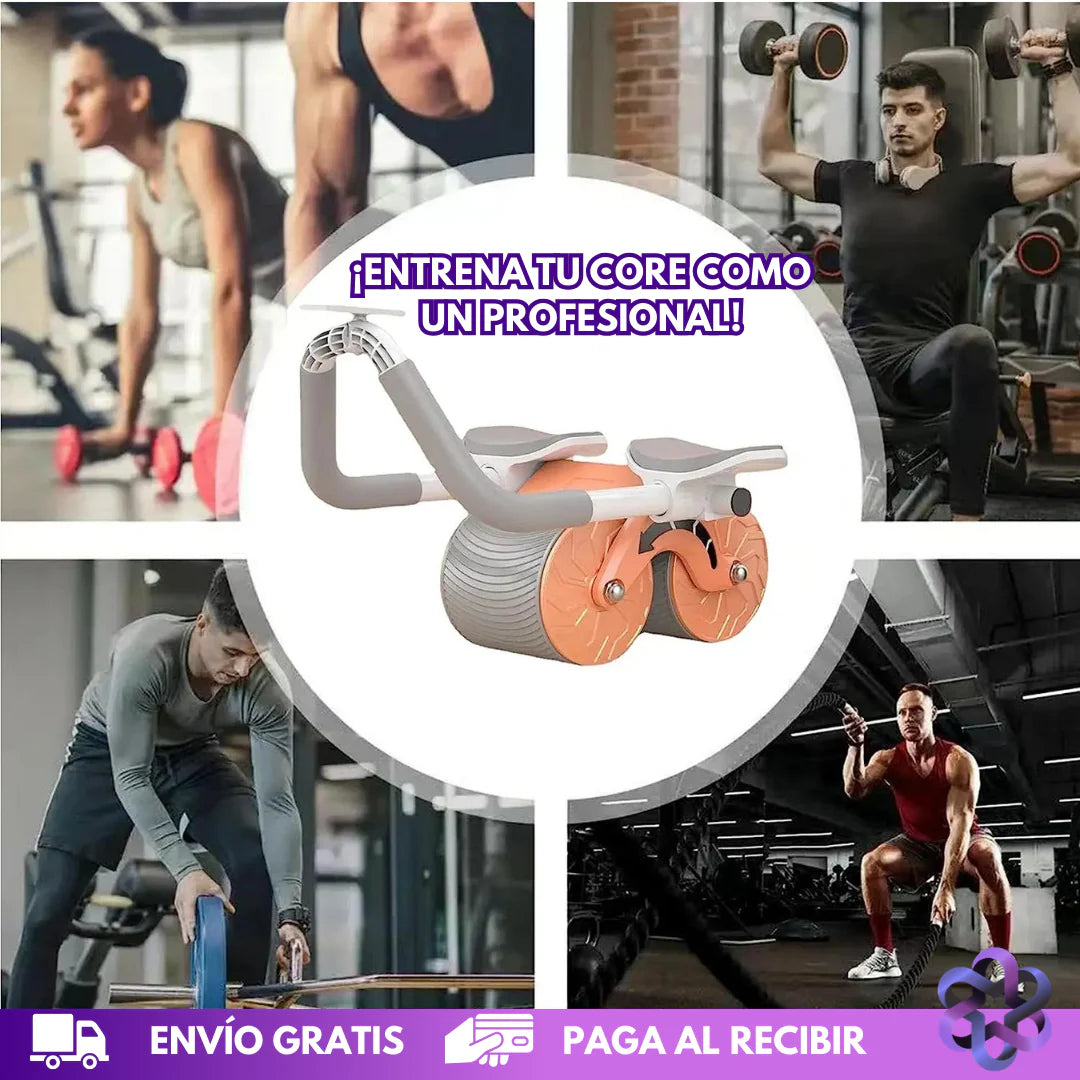 Rueda Abdominal Automática con Soporte para Codos - ¡Entrena en Casa! 🏋️‍♂️✨