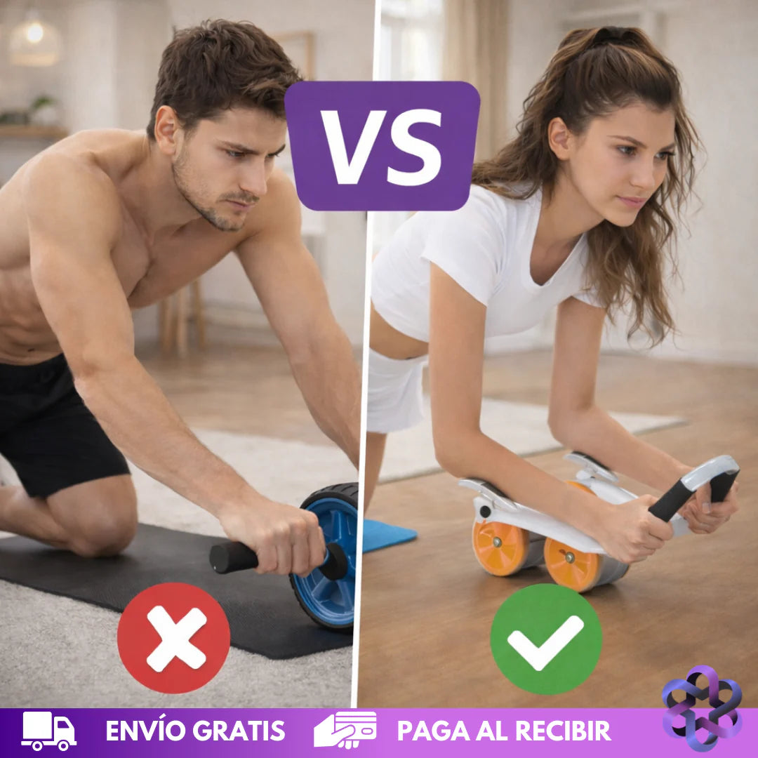 Rueda Abdominal Automática con Soporte para Codos - ¡Entrena en Casa! 🏋️‍♂️✨