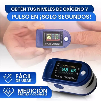 Oxímetro Digital 3 en 1: Mide Glucosa, Oxígeno y Pulso