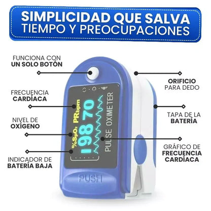 Oxímetro Digital 3 en 1: Mide Glucosa, Oxígeno y Pulso