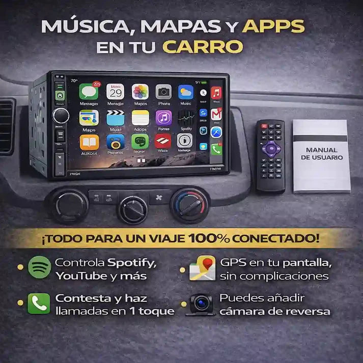 Pantalla Inteligente GPS, música, cámara y llamadas