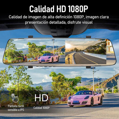 Espejo Retrovisor Dash Cam Full HD Dual |1080p + ENVÍO GRATIS